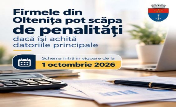 Oltenița: Firmele cu restanțe la bugetul local scapă de majorările de întârziere dacă plătesc debitul principal